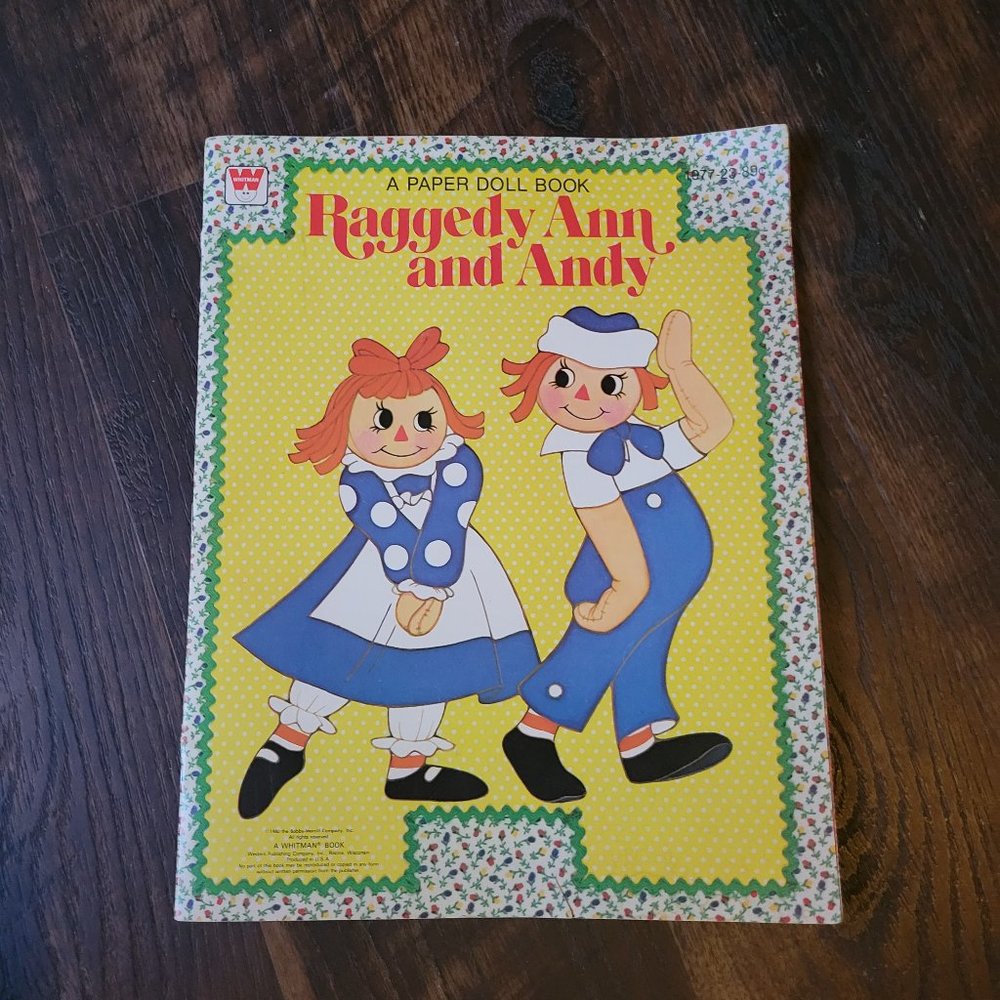 Whitmans 1977 Ragedy Anne and Andy Paper Dolls